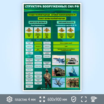 Стенд «Структура Вооружённых Сил РФ» (VU-08-POPULAR)